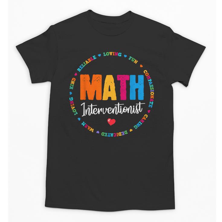 Math Interventionist Teacher Coach Squad Mathematics STEM Unisex T-Shirt
