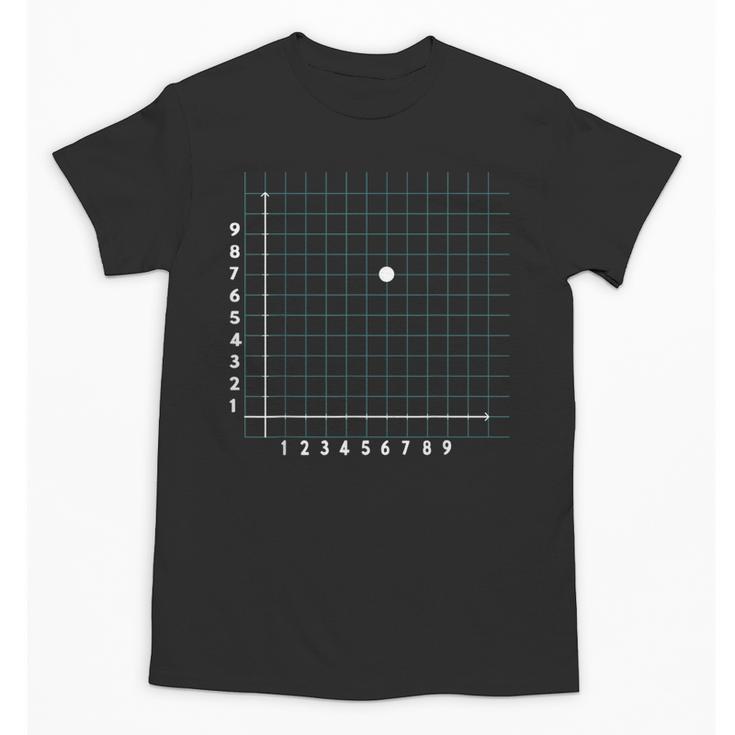 Math Teacher 67 Cartesian Grid Point Humor Unisex T-Shirt