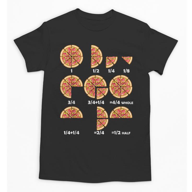 Maths Day Costume Idea Kids Teachers Pizza Slice Fraction Unisex T-Shirt