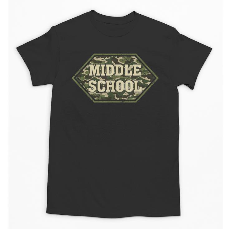 Middle School Camo Retro Back To School Teachers Unisex T-Shirt