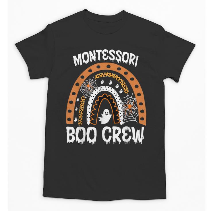 Montessori Teacher Halloween Boo Rainbow Leopard Halloween Unisex T-Shirt