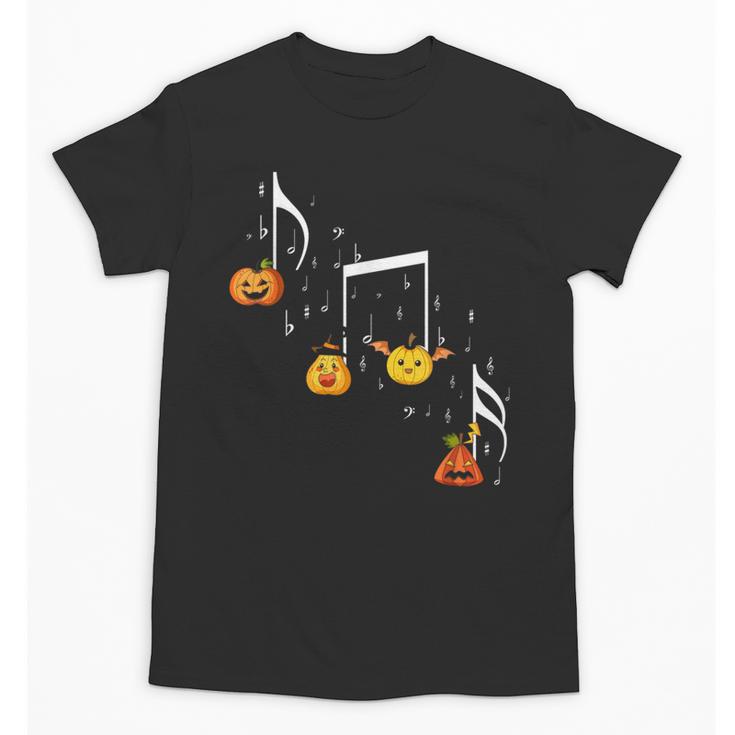 Music Note Pumpkin Fall Music Teacher Halloween Costume Unisex T-Shirt