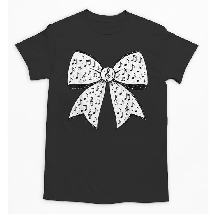 Music Notes Coquette Bow Music Teacher School Musician Band Unisex T-Shirt