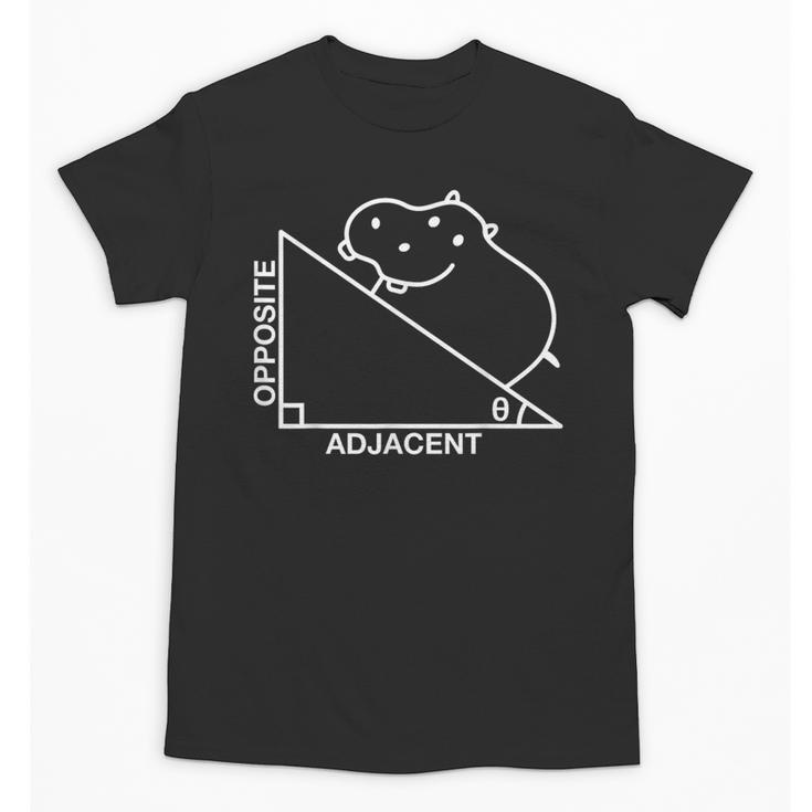 Nerdy Hippotenuse Hypotenuse Hippopotamus Math Teacher Unisex T-Shirt