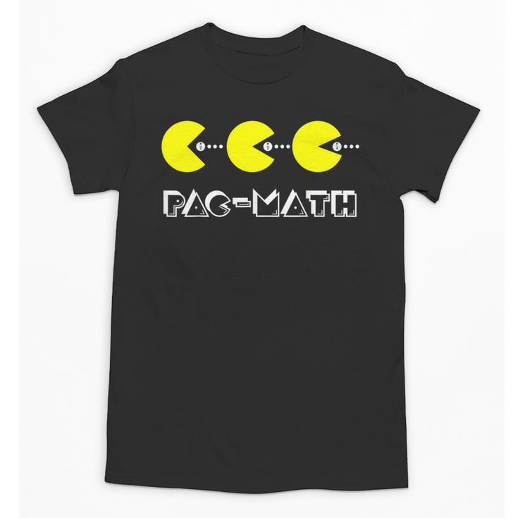 Nerdy Pac-Math Nom Retro Game Precalculus Math Teacher Unisex T-Shirt
