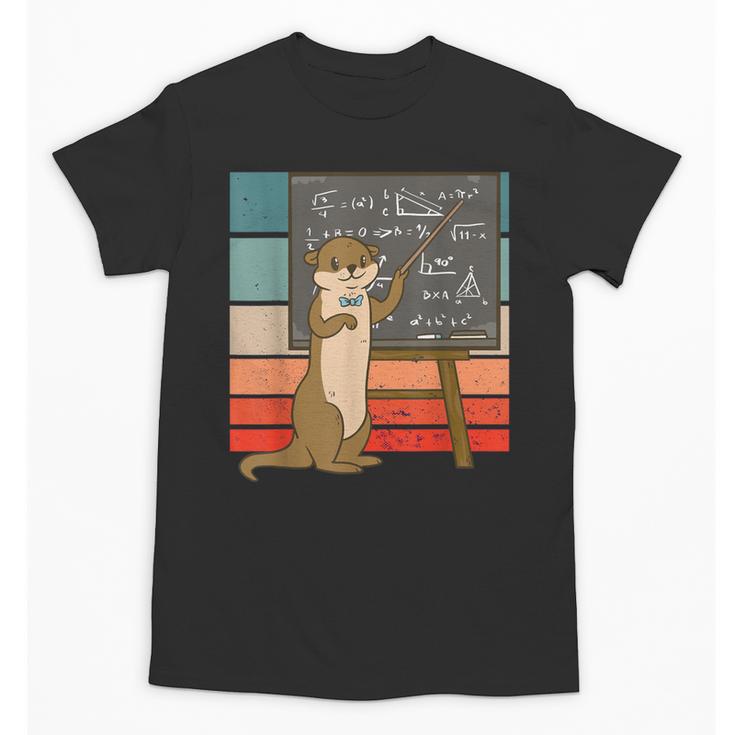 Otter Professor Teacher Teaching Maths Mathematics Unisex T-Shirt