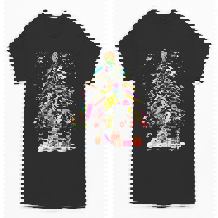 Paintbrush Christmas Tree Decor Xmas For Artist Art Teacher For Men Women Unisex T-Shirt