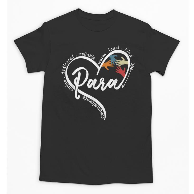 Para Heart Paraprofessional Teacher Paraeducator Unisex T-Shirt