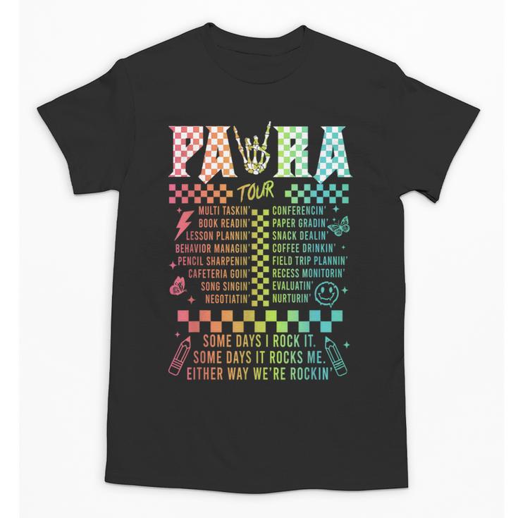Para Tour Paraprofessional Squad Rock Teacher Back To School Unisex T-Shirt