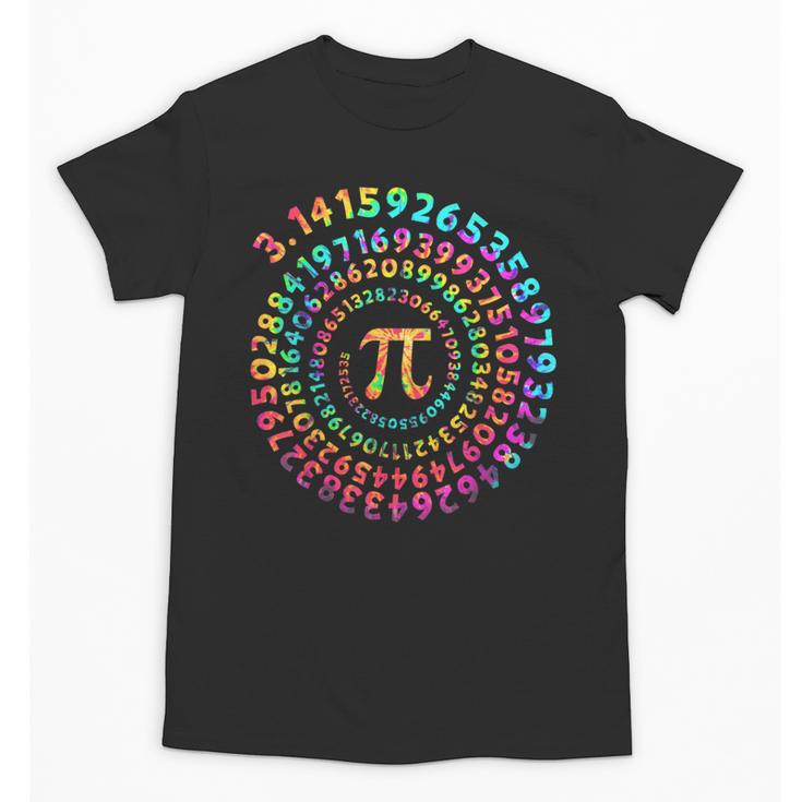 Pi Day Math Teacher Tie Dye Spiral Pi 314 Pi Day Unisex T-Shirt