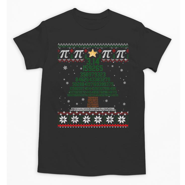 Pi Tree Christmas Math Teacher Ugly Sweater Men Women Kids Unisex T-Shirt