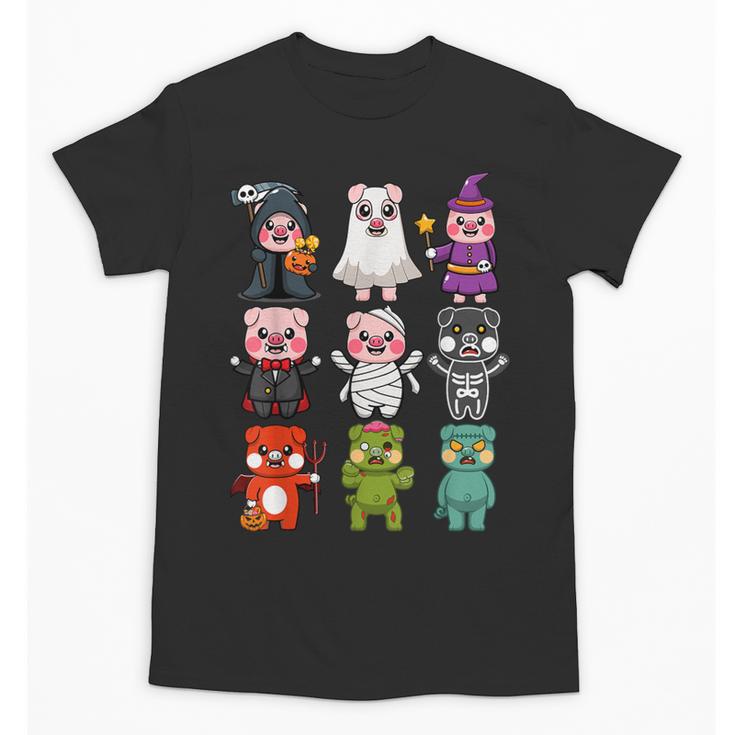Pig Spooky Ghost Witch Boo-Jee Horror Pumpkin Pig Halloween Unisex T-Shirt