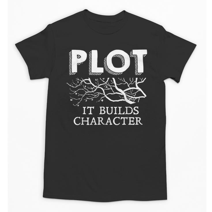 Plot It Builds Character Book Reading Teacher Unisex T-Shirt