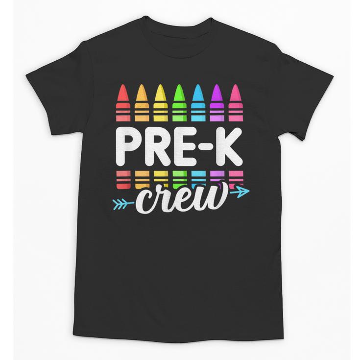 Pre-K Crew Teacher Team Squad Hello Back School Graduation Unisex T-Shirt
