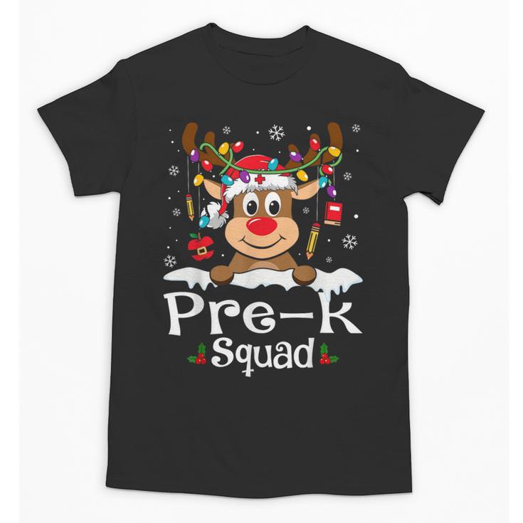 Pre-k Teacher Squad Reindeer Teacher Christmas Unisex T-Shirt