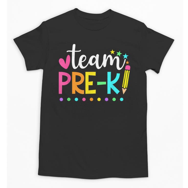 Pre-k Team Pencil Teacher Student Back To School Girls Unisex T-Shirt