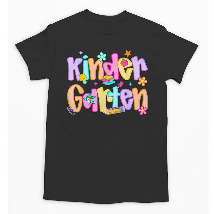 Preppy Kindergarten First Day Of School Teachers Girls Boys Unisex T-Shirt