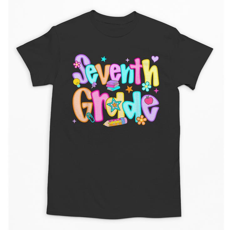 Preppy Seventh Grade Back To School 7th Grade Teachers Girls Unisex T-Shirt