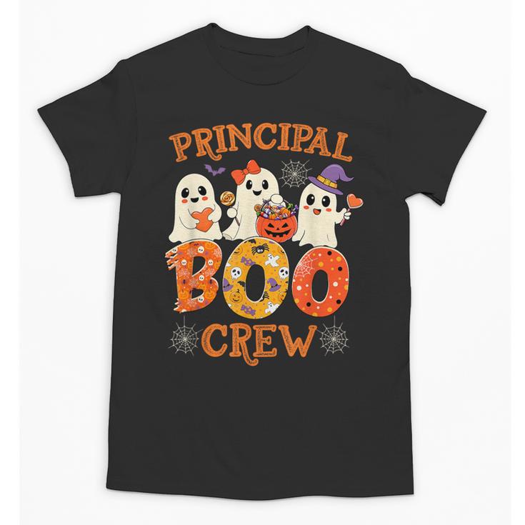 Principal Teacher Boo Crew Halloween Spooky Costume Unisex T-Shirt