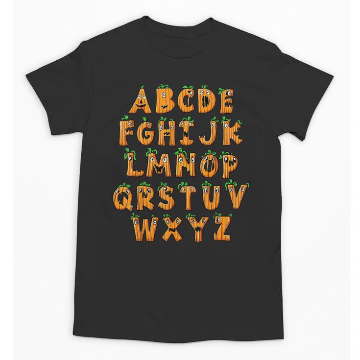 Pumpkin ABC Halloween Alphabet Costume School Teacher Kids Unisex T-Shirt, trending gift Pumpkin ABC Halloween Alphabet Costume School Teacher Kids Unisex T-Shirt, trending gift