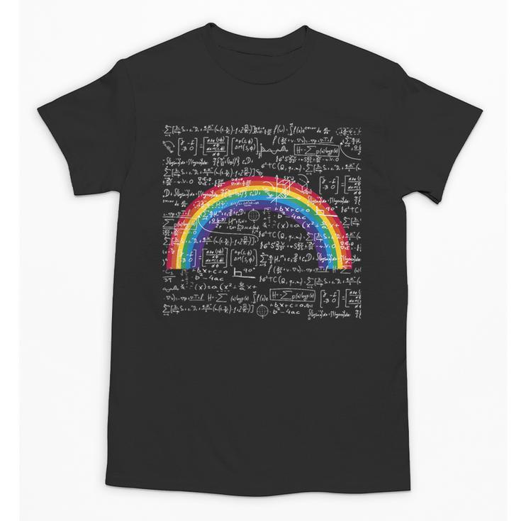 Rainbow Math Equation Teacher Nerd Retro LGBT Gay Pride Flag Unisex T-Shirt
