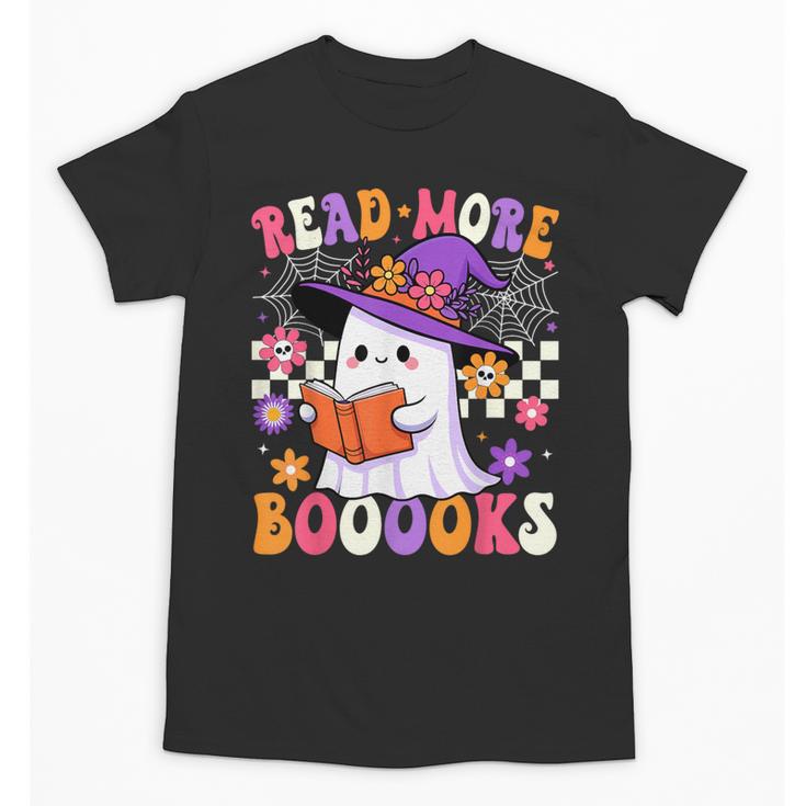 Read More Books Ghost Reading Book Teacher Halloween Unisex T-Shirt