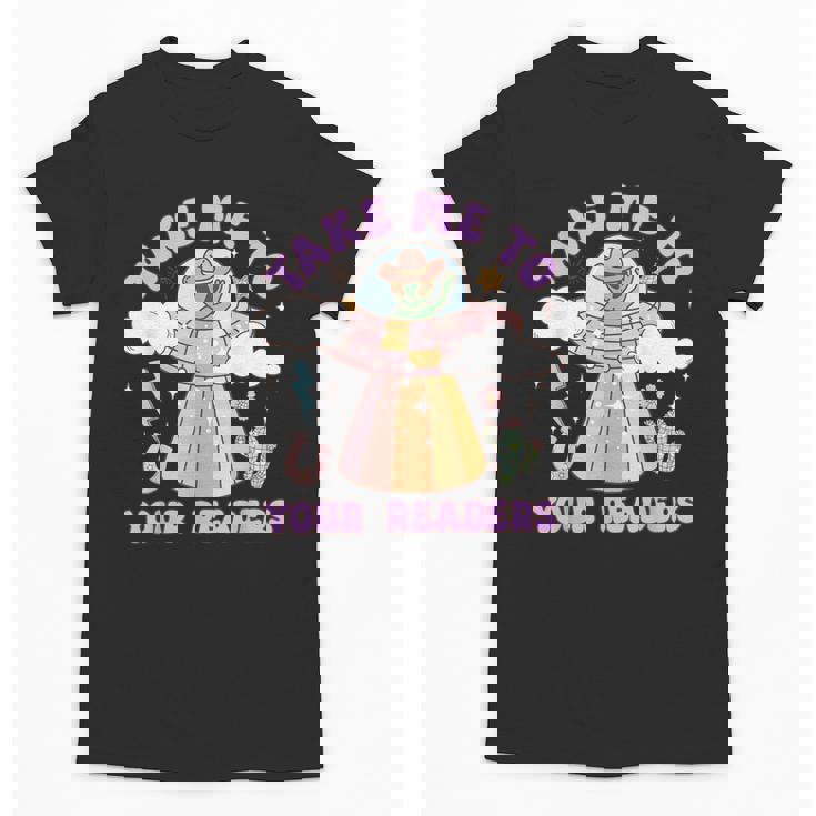 Take Me To Your Readers Alien Teacher Halloween Literacy Unisex T-Shirt