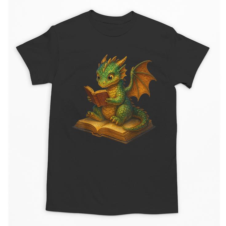 Reading Dragon Shirt For Bookish Teacher Librarian Bookworm Unisex T-Shirt