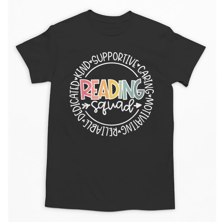 Reading Squad Teacher Reader Librarian Interventionist Team Unisex T-Shirt