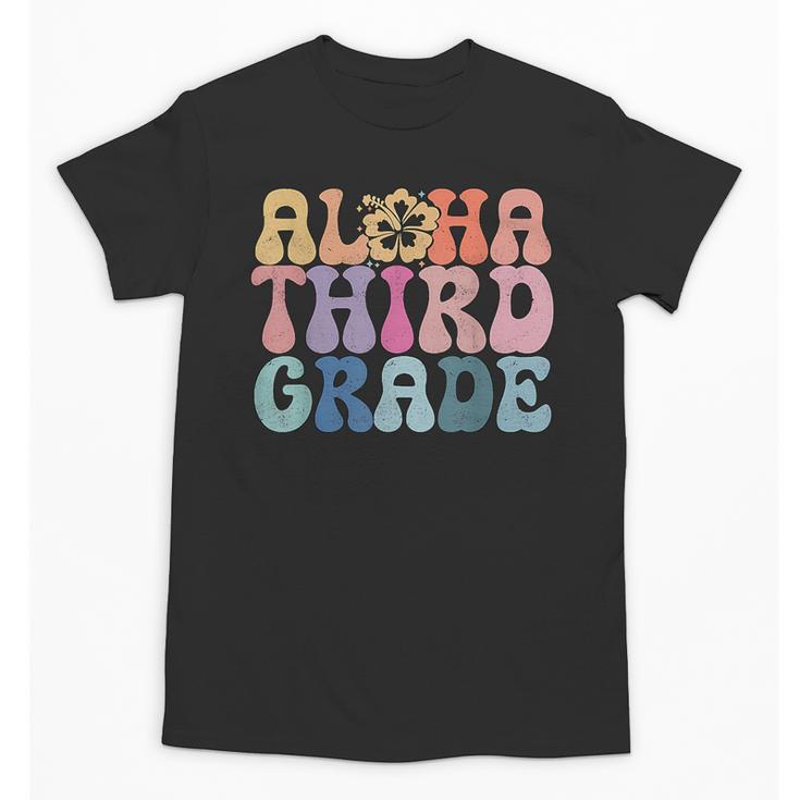 Retro Aloha Third Grade Teacher Summer Vacation Beach Hawaii Unisex T-Shirt