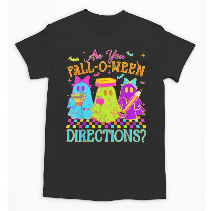 Retro Are You Falloween Direction Teacher Spooky Halloween Unisex T-Shirt