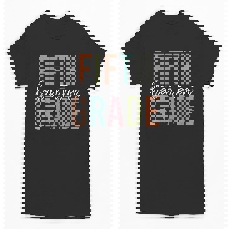 Retro Fifth Grade Dream Team Groovy Teacher Back To School Men Women Girls Kids Unisex T-Shirt