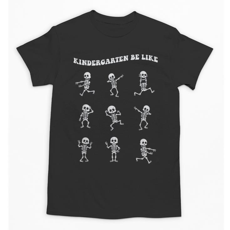 Retro Halloween Kindergarten Teacher Skeleton Trick Or Treat Men Women Kids Unisex T-Shirt