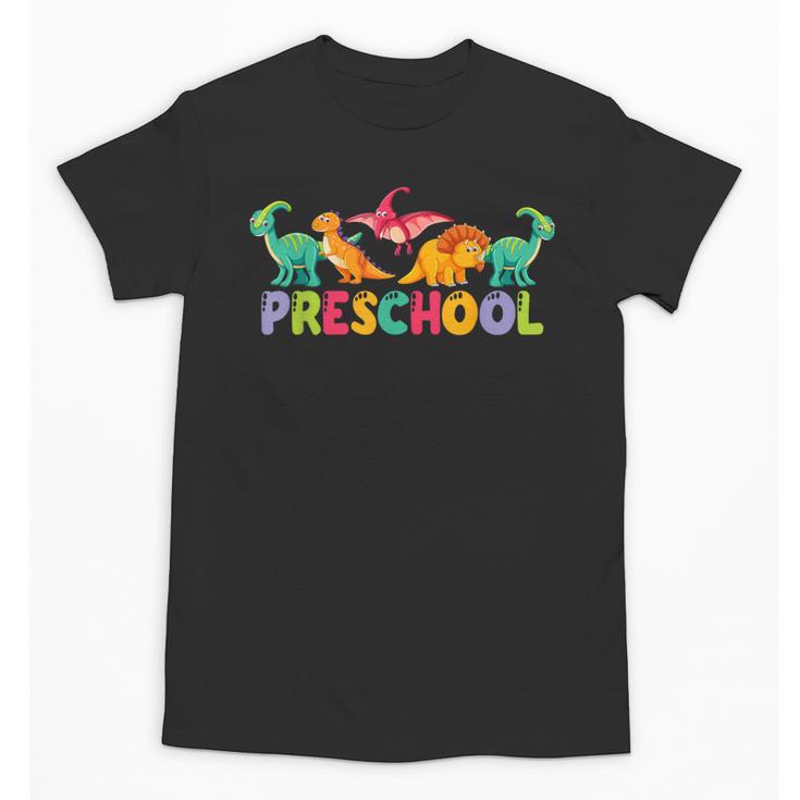 Retro Preschool Cute Dinosaur Preschool Teacher Kids Boys Unisex T-Shirt