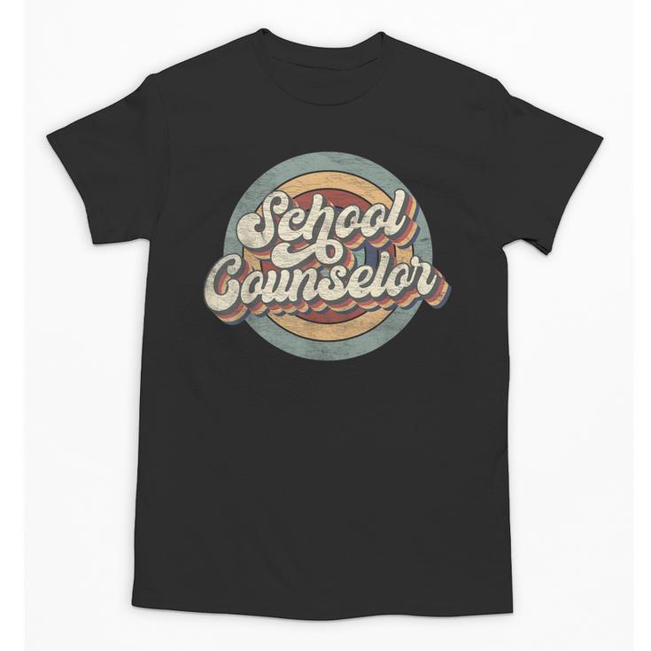 Retro School Counselor Back To School Teacher Squad Crew Unisex T-Shirt