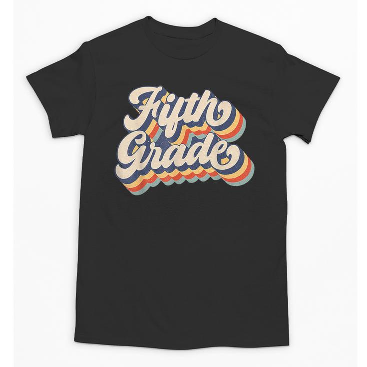 Retro Sunset Fifth Grade Teacher & Student Back To School Unisex T-Shirt