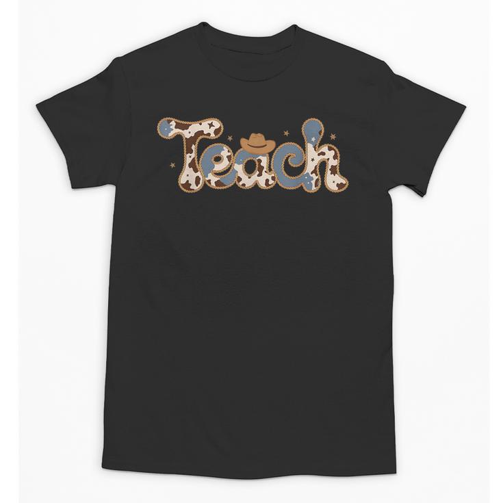 Retro Teacher Western Country Cowboy Cowgirl Back To School Unisex T-Shirt