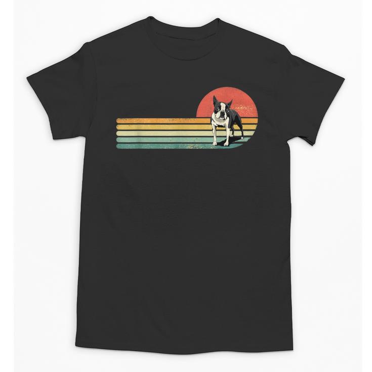 Retro Vintage Boston Terrier Dog Lover Boston Terrier Mom Unisex T-Shirt