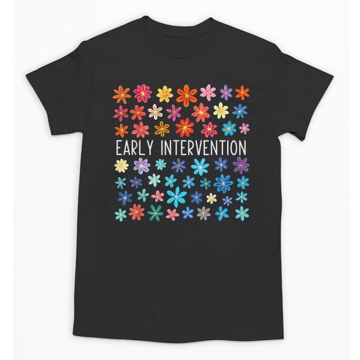 Retro Wildflower Early Intervention Teacher Interventionist Unisex T-Shirt