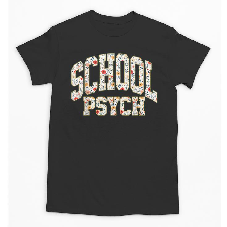 Retro Wildflower School Psych Teacher School Psychologist Unisex T-Shirt