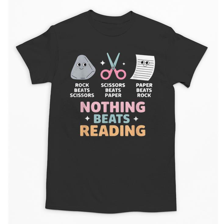 Rock Paper Scissors Teacher Librarian Nothing Beats Reading Unisex T-Shirt