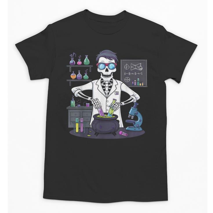 Science Teacher Halloween Skeleton Scientist Chemistry Unisex T-Shirt