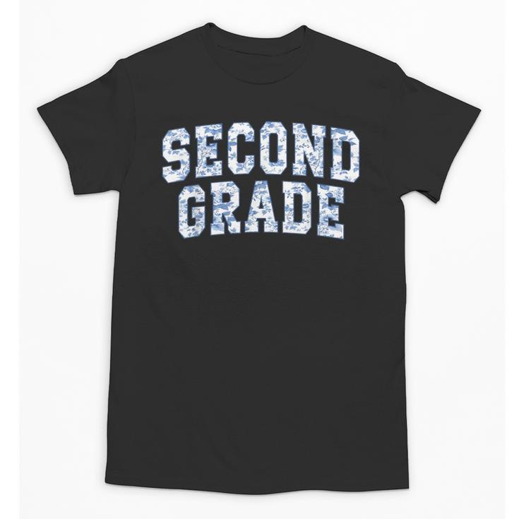 Second Grade Floral Blue Back To School 2nd Grade Teacher Unisex T-Shirt