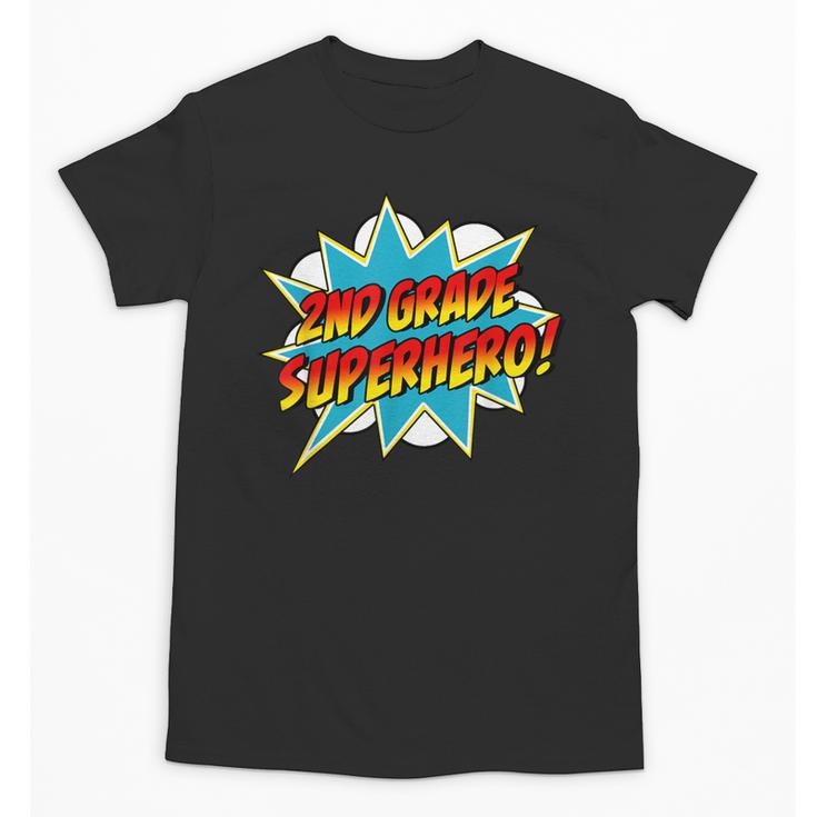 Second Grade Superhero Teacher Student 2nd Grade Comic Retro Unisex T-Shirt