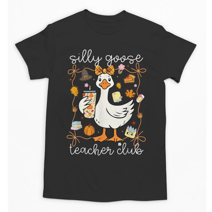Silly Goose Teachers Club Cozy Fall Teacher Unisex T-Shirt