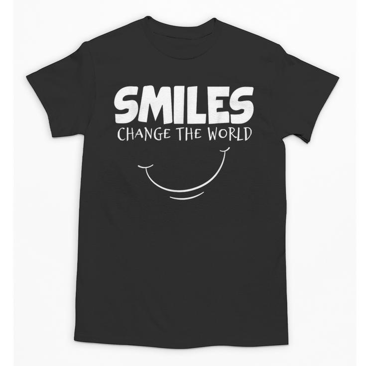Smile Smiles Change The World Teacher T-Shirt Happy T-Shirt Unisex T-Shirt