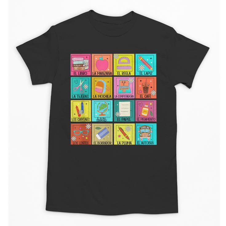 Spanish Teacher Back To School Maestra Dual Language Crew Unisex T-Shirt
