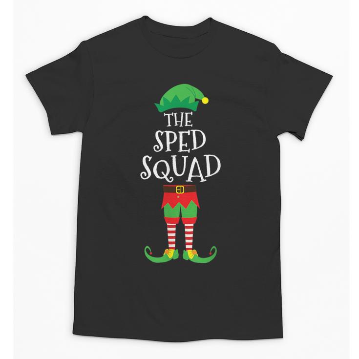 SPED Squad Elf Teacher Matching Christmas Party Pajama Unisex T-Shirt