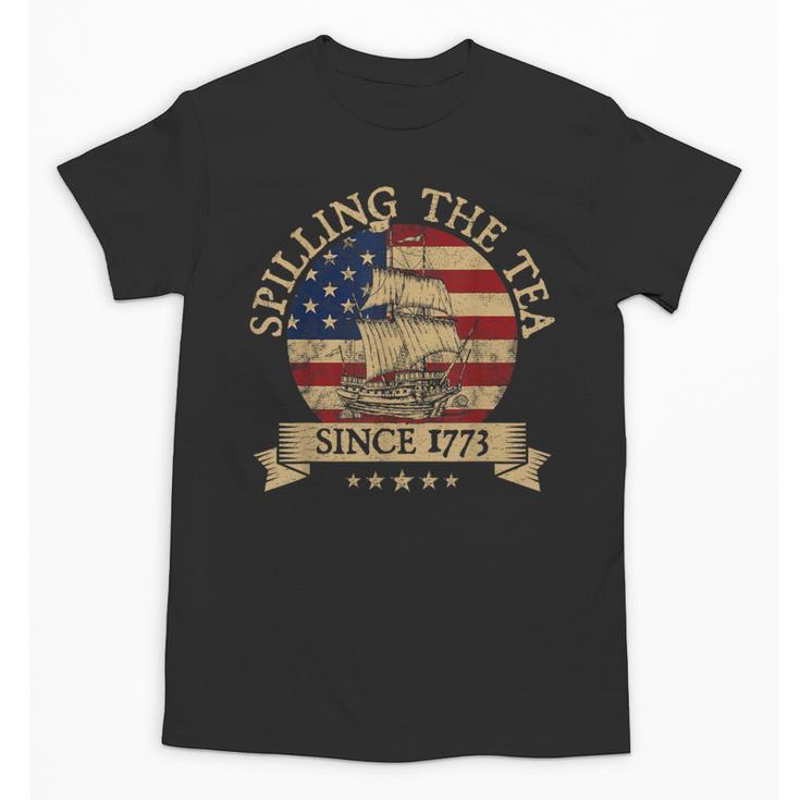 Spilling The Tea Since 1773 Vintage Us History Teacher Unisex T-Shirt