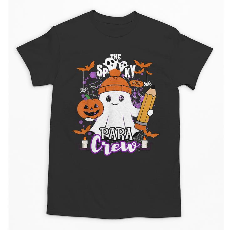 Spooky Para Crew Ghost Halloween Paraprofessional Teacher Unisex T-Shirt